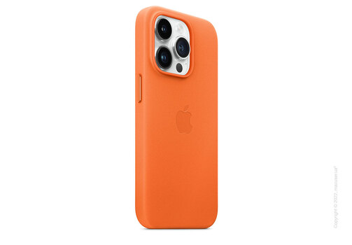 Apple iPhone 14 Pro Leather Case with MagSafe - Orange