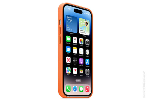 Apple iPhone 14 Pro Leather Case with MagSafe - Orange