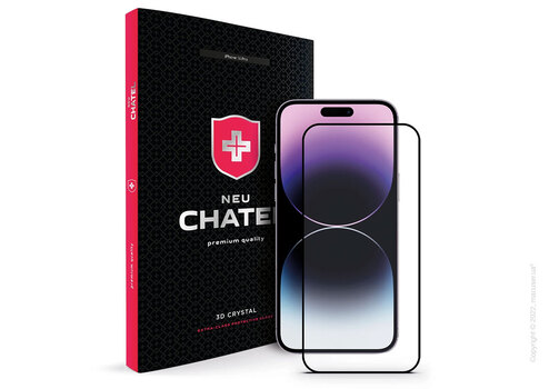 Скло +NEU Chatel Corning Gorilla Glass with Mesh for iPhone 14 Pro/15 Pro Front Black