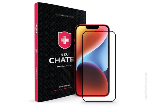 Стекло +NEU Chatel Corning Gorilla Glass with Mesh for iPhone 14 Plus/15 Plus/16 Plus Front Black