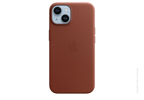 Apple iPhone 14 Leather Case with MagSafe - Umber