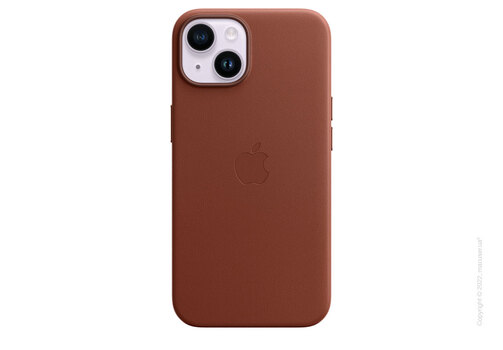Apple iPhone 14 Leather Case with MagSafe - Umber