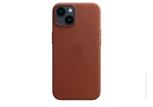 Apple iPhone 14 Leather Case with MagSafe - Umber