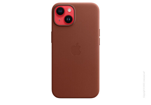 Apple iPhone 14 Leather Case with MagSafe - Umber