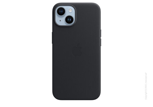 Apple iPhone 14 Leather Case with MagSafe - Midnight