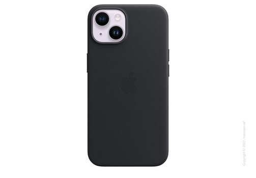 Apple iPhone 14 Leather Case with MagSafe - Midnight