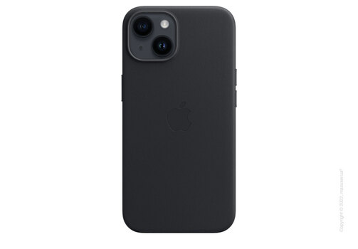 Apple iPhone 14 Leather Case with MagSafe - Midnight