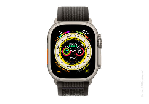 Apple Watch Ultra Titanium Case with Black/Gray Trail Loop
