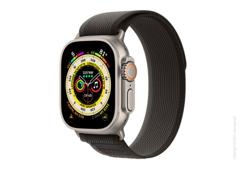 Apple Watch Ultra Titanium Case with Black/Gray Trail Loop