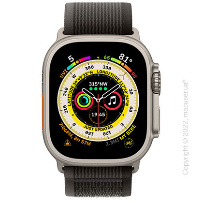 Apple Watch Ultra Titanium Case with Black/Gray Trail Loop