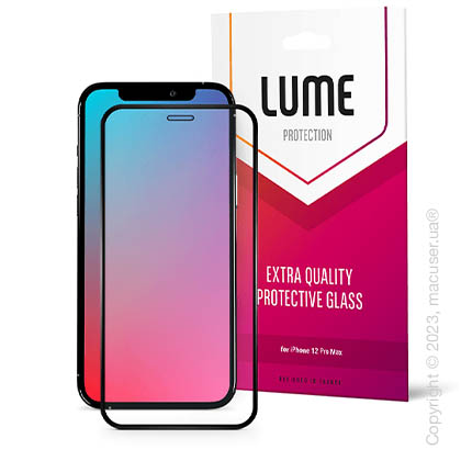 Защитное стекло LUME Protection 2.5D Silk Narrow Border for iPhone 12 Pro Max Front Black