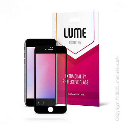 Защитное стекло LUME Protection Full 3D for iPhone SE2/8/7 Black
