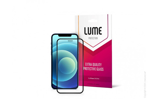 Защитное стекло LUME Protection 2.5D Silk Narrow Border for iPhone 12/12 Pro Front Black