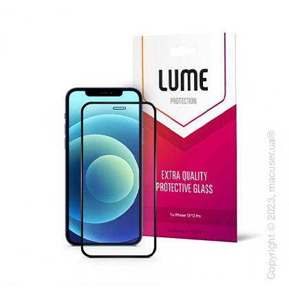 Защитное стекло LUME Protection 2.5D Silk Narrow Border for iPhone 12/12 Pro Front Black
