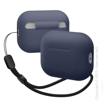 Чехол Elago Silicone Basic Case with Nylon Lanyard Jean Indigo for Airpods Pro 2nd Gen