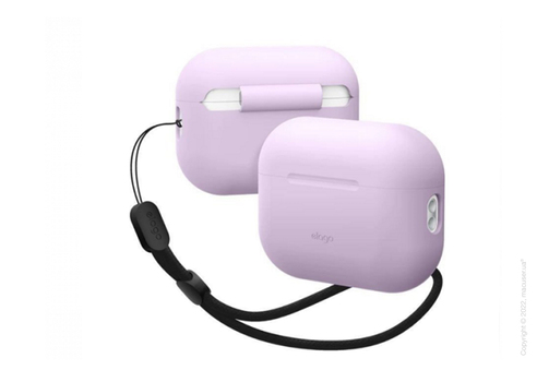 Чехол Elago Silicone Basic Case with Nylon Lanyard Lavender for Airpods Pro 2nd Gen