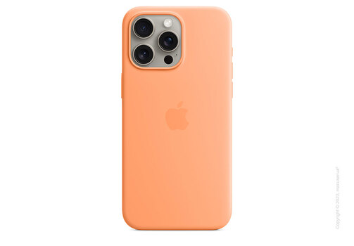 Apple iPhone 15 Pro Max Silicone Case with MagSafe - Orange Sorbet