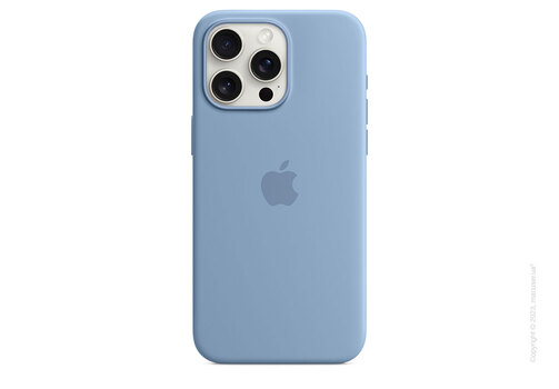 Apple iPhone 15 Pro Max Silicone Case with MagSafe - Winter Blue