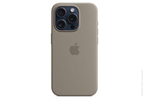 Apple iPhone 15 Pro Silicone Case with MagSafe - Clay