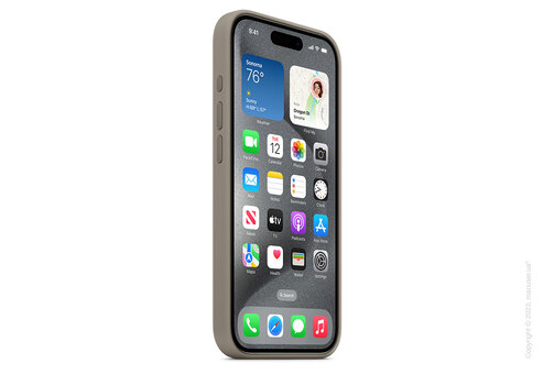 Apple iPhone 15 Pro Silicone Case with MagSafe - Clay