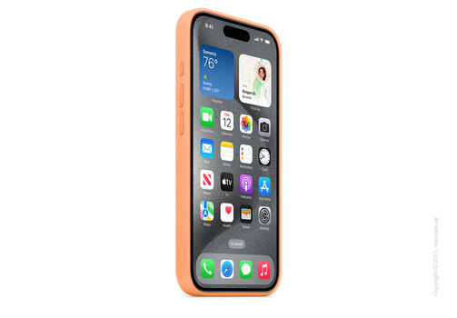 Apple iPhone 15 Pro Silicone Case with MagSafe - Orange Sorbet