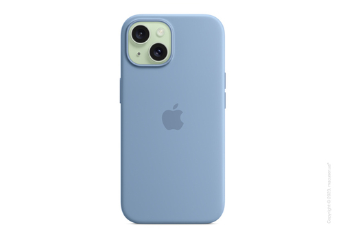 iPhone 15 Silicone Case with MagSafe - Winter Blue
