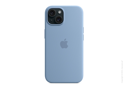 iPhone 15 Silicone Case with MagSafe - Winter Blue