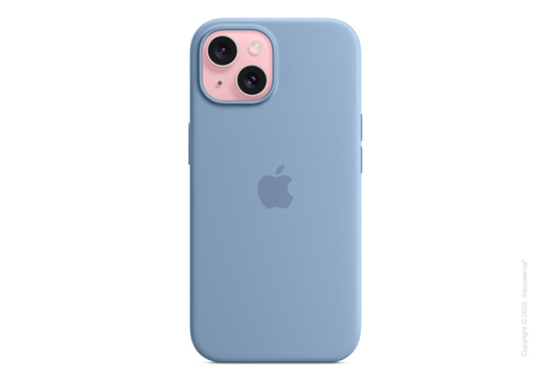 iPhone 15 Silicone Case with MagSafe - Winter Blue