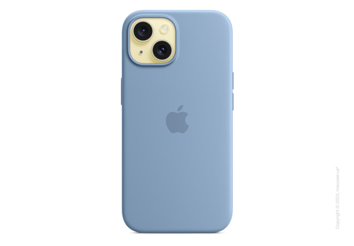 iPhone 15 Silicone Case with MagSafe - Winter Blue