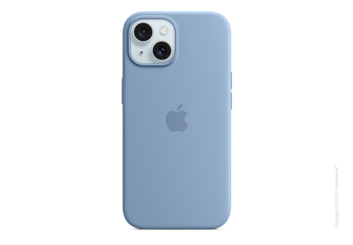 iPhone 15 Silicone Case with MagSafe - Winter Blue