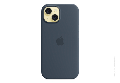 iPhone 15 Silicone Case with MagSafe - Storm Blue
