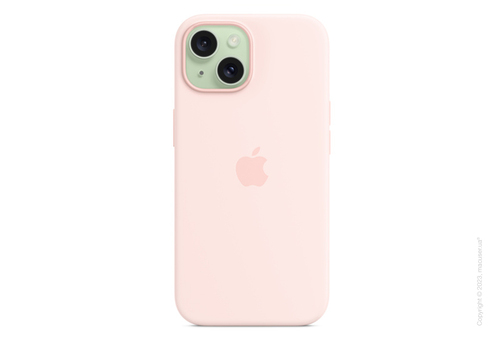 iPhone 15 Silicone Case with MagSafe - Light Pink