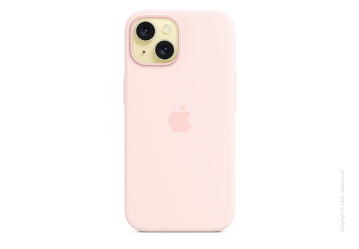 iPhone 15 Silicone Case with MagSafe - Light Pink