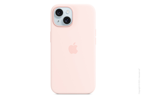 iPhone 15 Silicone Case with MagSafe - Light Pink