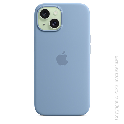 iPhone 15 Plus Silicone Case with MagSafe - Winter Blue