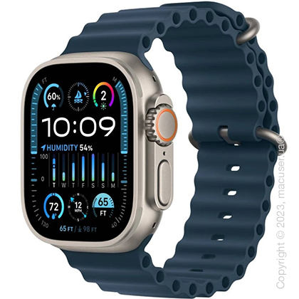 Apple Watch Ultra 2 49mm GPS + LTE Titanium Case with Blue Ocean Band