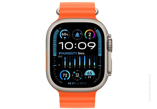 Apple Watch Ultra 2 49mm GPS + LTE Titanium Case with Orange Ocean Band