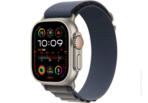Apple Watch Ultra 2 49mm GPS + LTE Titanium Case with Blue Alpine Loop Medium
