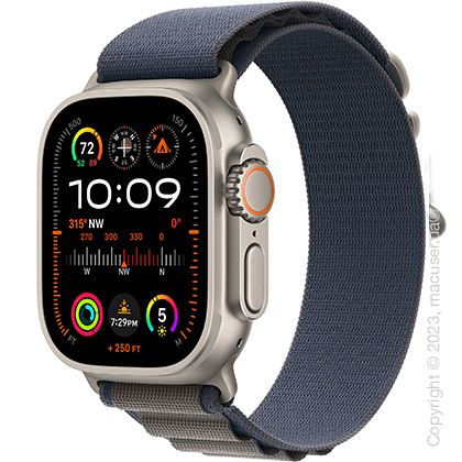Apple Watch Ultra 2 49mm GPS + LTE Titanium Case with Blue Alpine Loop Medium