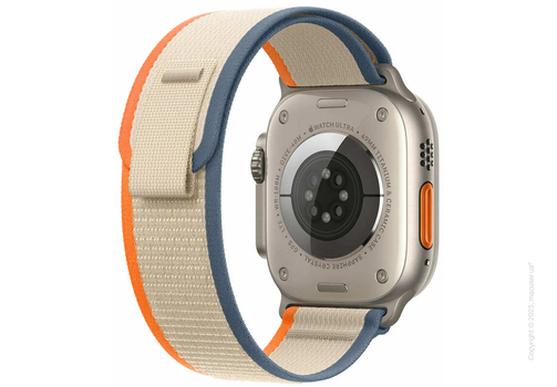 Apple Watch Ultra 2 49mm GPS + LTE Titanium Case with Orange/Beige Trail Loop S/M
