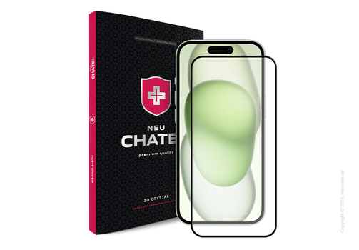 Стекло +NEU Chatel Corning Gorilla Glass with Mesh for iPhone 14 Plus/15 Plus/16 Plus Front Black