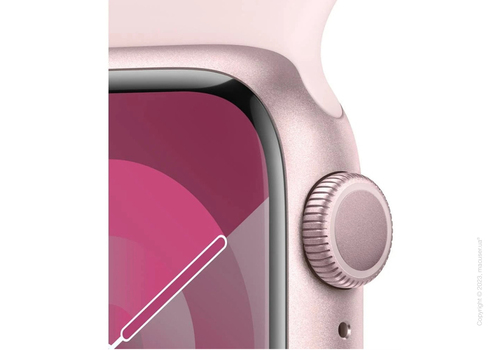 Apple Watch Series 9 45mm Pink Aluminum Case with Light Pink Sport Band