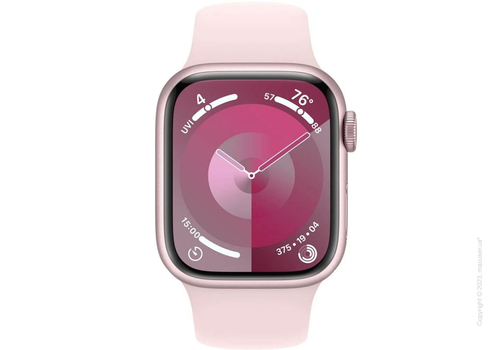 Apple Watch Series 9 45mm Pink Aluminum Case with Light Pink Sport Band