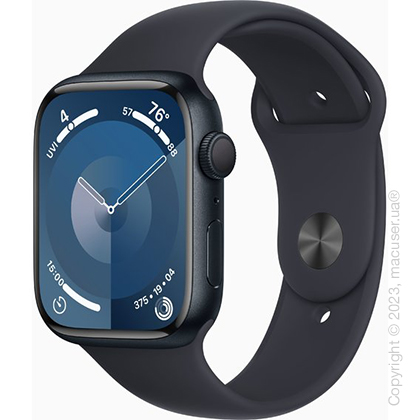 Apple Watch Series 9 41mm Midnight Aluminum Case with Midnight Sport Band