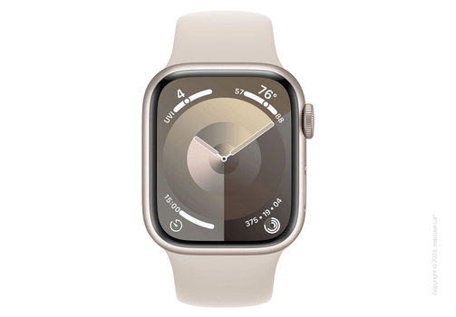 Apple Watch Series 9 41mm Starlight Aluminum Case with Starlight Sport Band