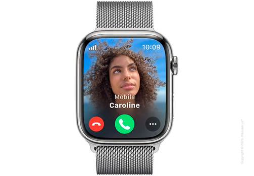 Apple Watch Series 9 41mm GPS + LTE, Silver Stainless Steel Case with Silver Milanese Loop