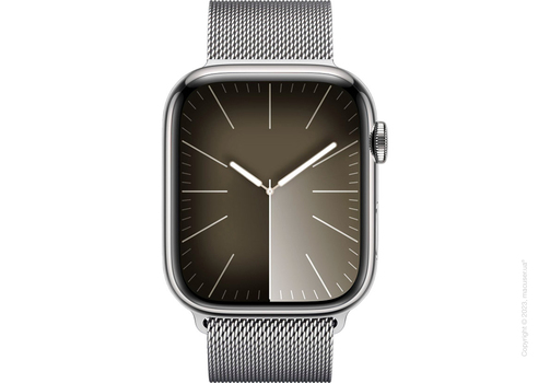 Apple Watch Series 9 41mm GPS + LTE, Silver Stainless Steel Case with Silver Milanese Loop