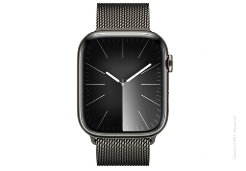 Apple Watch Series 9 45mm GPS + LTE, Graphite Stainless Steel Case with Graphite Milanese Loop