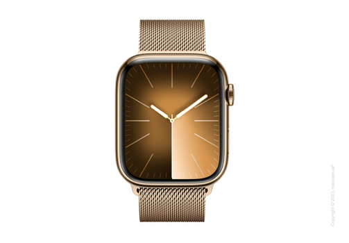 Apple Watch Series 9 41mm GPS + LTE, Gold Stainless Steel Case with Gold Milanese Loop