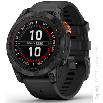 Garmin Fenix 7 Pro Solar Slate Gray with Black Band
